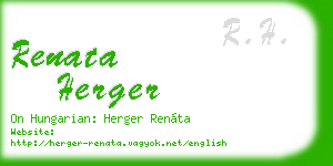 renata herger business card